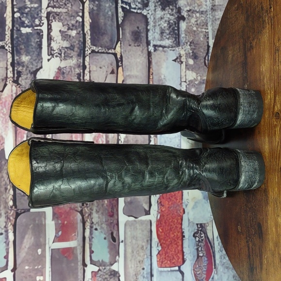 Tri Star "Azabache" Jet Black Leather Boots - Picture 5 of 13